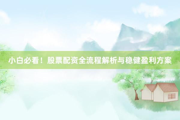 小白必看！股票配资全流程解析与稳健盈利方案