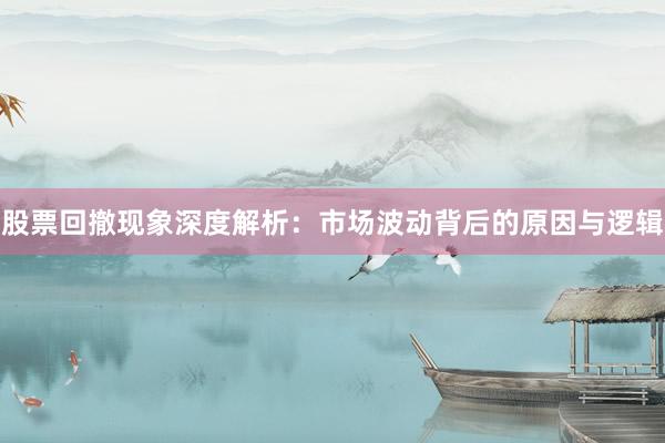 股票回撤现象深度解析：市场波动背后的原因与逻辑