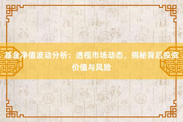 基金净值波动分析：透视市场动态，揭秘背后投资价值与风险