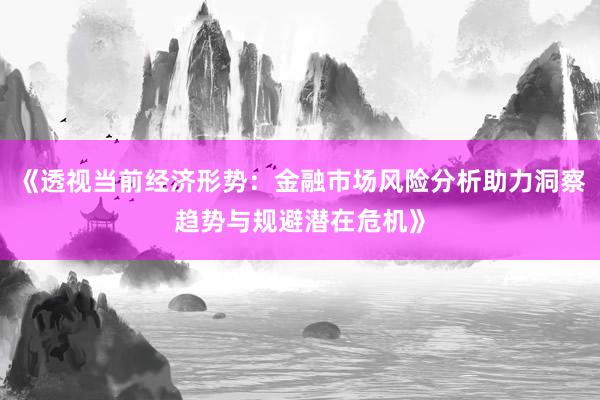 《透视当前经济形势：金融市场风险分析助力洞察趋势与规避潜在危机》